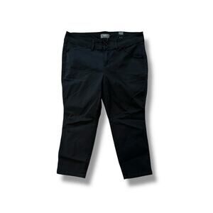 New Torrid Crop Aviator Skinny Twill Mid Rise Pant Deep Black Stretch Size 18